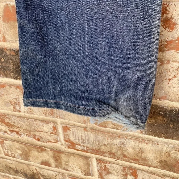 Joe’s Distressed Criss Cross Pockets Flare Jeans - Picture 7 of 11